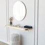 Hanah Home Espejo Dorado 60 cm Diámetro Elegante y Sofisticado para Hogar u Oficina